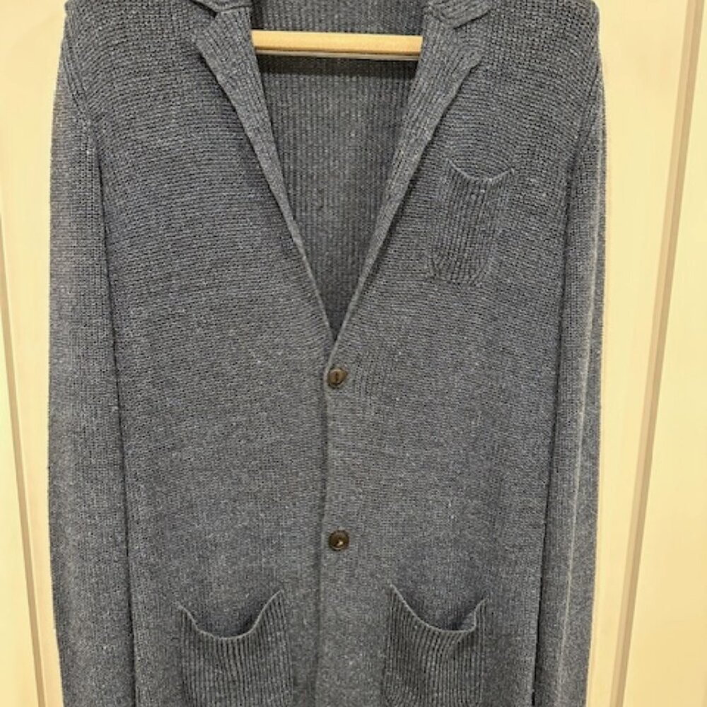 Roberto Collina Jacket Linen/Nylon Size 48 (EU) Navy